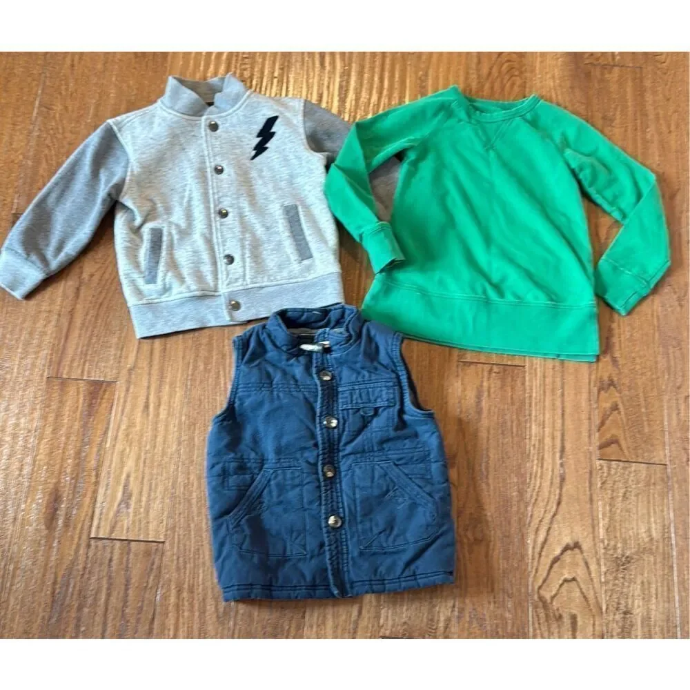 Oshkosh Primary Gymboree outerwear bundle Vest Jacket pullover 4/5